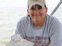 Katie St. Clair holding a Cownose