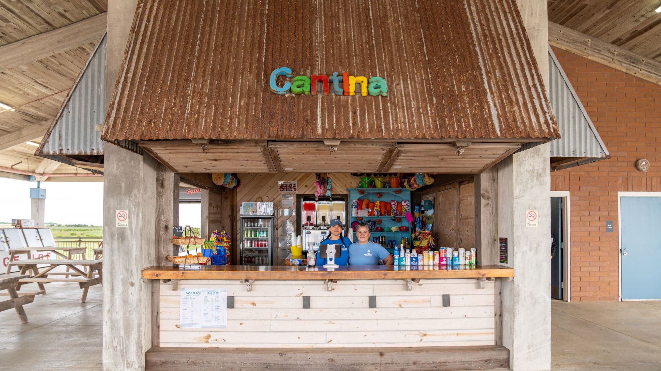 East Beach Cantina with two bartenders