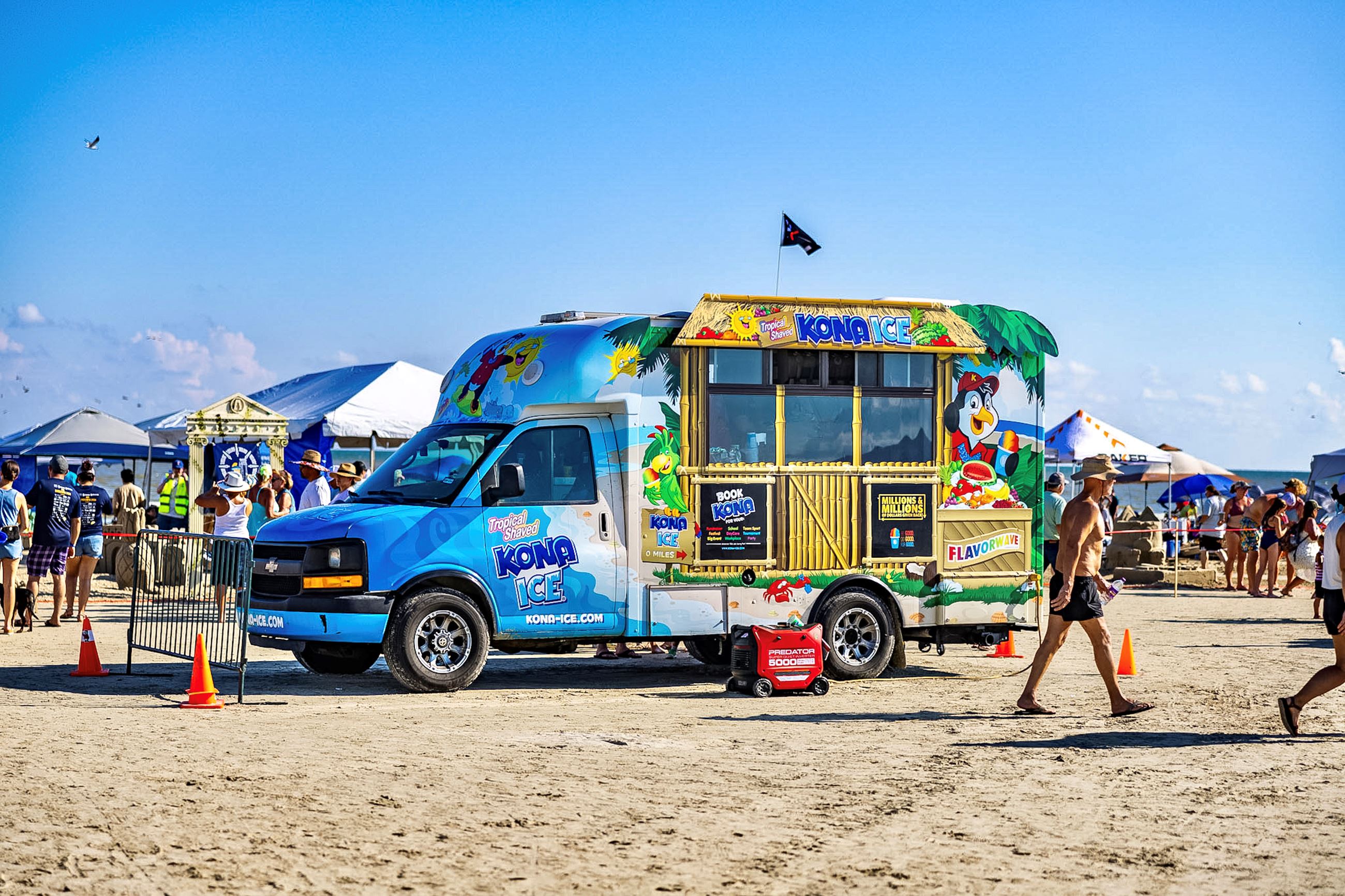 Kona Ice Snow Cone Truck on beach