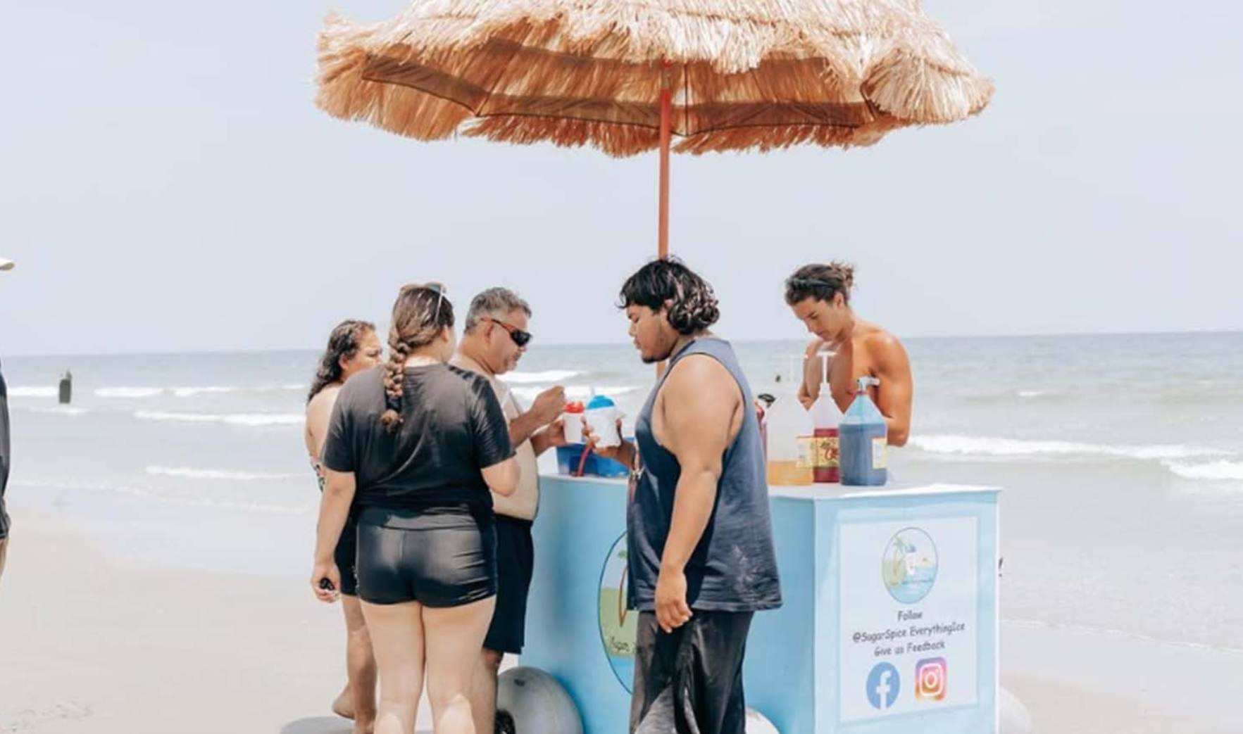 Sugar Spice shaved ice push cart